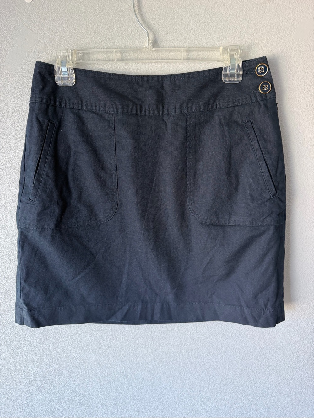 Banana Republic Factory navy blue cotton blend mini skirt Women’s sz 6